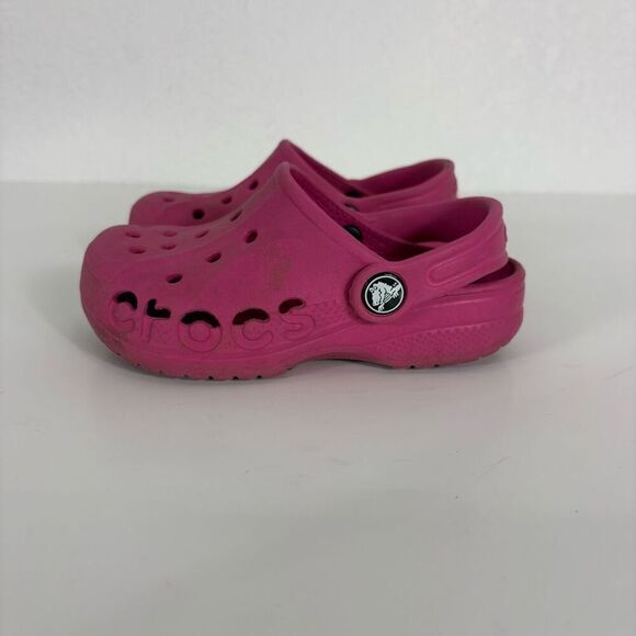 Crocs Pink Kid's Classic Clog Shoes Kid's 10 - Picture 1 of 9